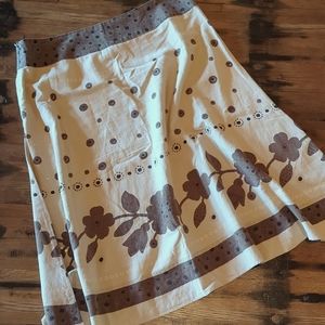 LIZ CLAIBORNE Cotton Patterned Skirt. Sz 12.